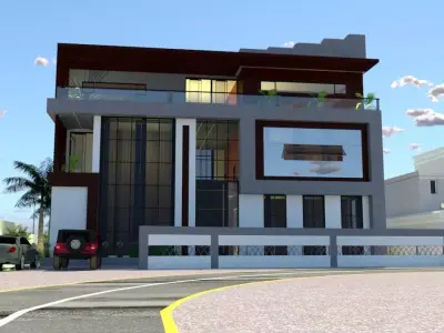 Modern Residential Villa  Exterior Design 3D model