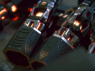 Energy Core and Case Low-poly 3D model