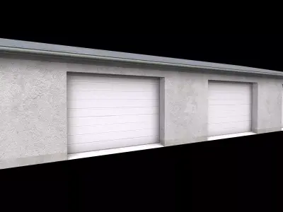 garage Low-poly 3D model 3
