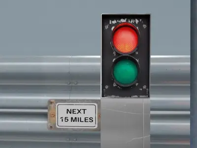 RoughRoad Shield and Crash Barrier 3D model