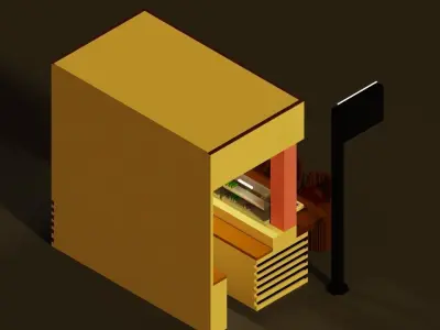 Japanese Tokyo Sushi Bar bento nigiri street food takeaway Low-poly 3D model