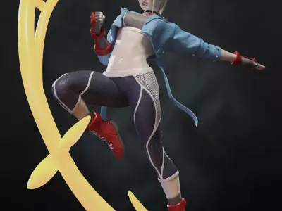 Cammy Kick Pose 3D print model