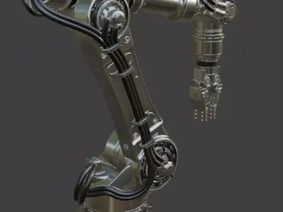 Industrial Robotic Arm 3D Model 3D model