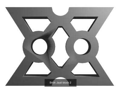 Bricks Jaali Style Designer 3D Model Pack