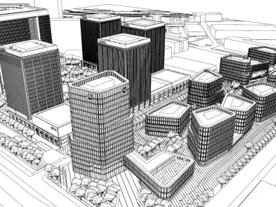 130 industrial parks and industrial park models 3D model