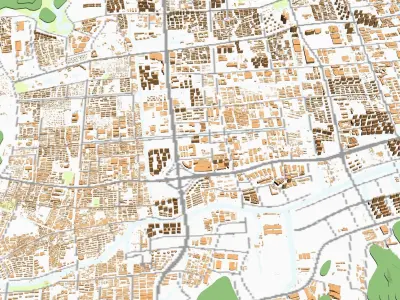 SuZhou City urban planning maquett  building 3D Topography 3D model