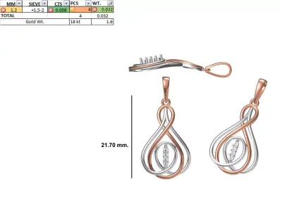 Light Weight Pendant STL OBJ FBX JCD Details 3D print model