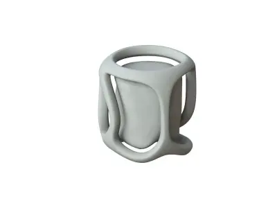 SciFi Shape Object Low Poly Low-poly 3D model 34