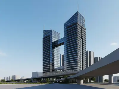 Commercial Architectural 3D Model Low-poly 3D model