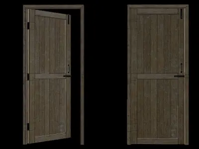 Wood Door 3D model