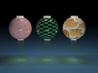 Chinese Lamps  Free 3D model