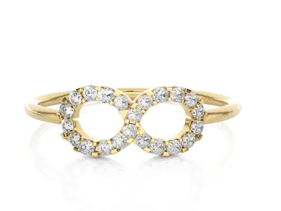 Light Minimalist Diamond Ring 3D print model