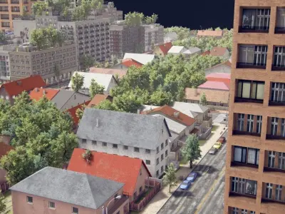 Realistic Realistic Unity City  Low-poly 3D model