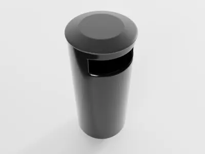 Public Trash Can 3D model