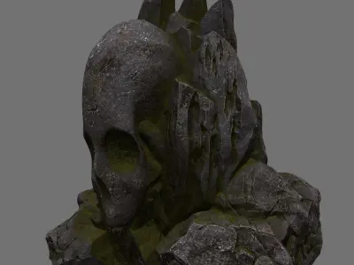 Skull Cave Low-poly 3D model 26
