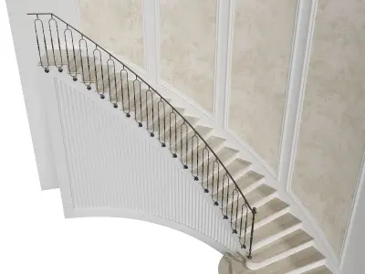 Classic stairs 5 3D model