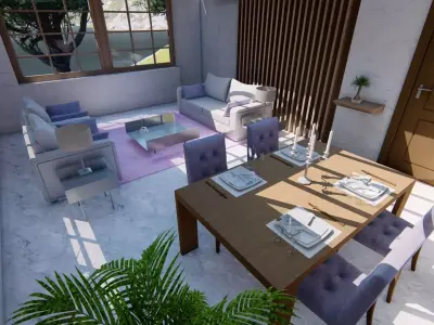 Cozy Room Interior Design Free 3D model
