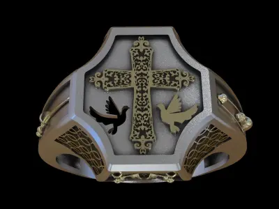 Church on a Ring 3D print model