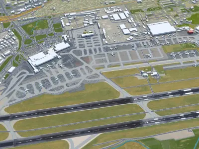 Tashkent International Airport Low-poly 3D model