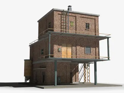 Factory xx23 Low-poly 3D model purchase