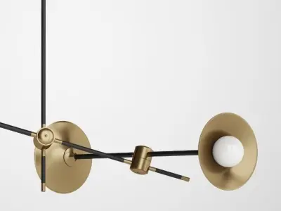 Hanging Lamp Skew Copper Lamp 3D model