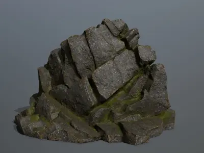Mountain rock Low-poly 3D model buy