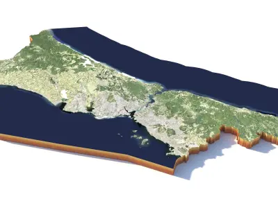 Istanbul City in Turkey 3D model