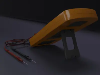 Multimeter 3D model digital Low-poly 3D model