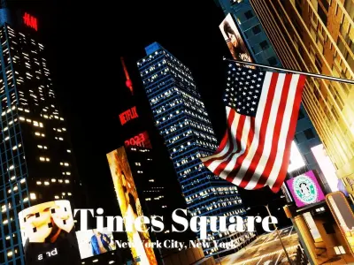 Times Square NYC Broadway New York City America 3D model
