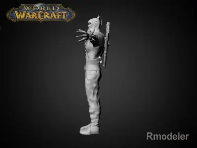 Red ORk Axe 3D model