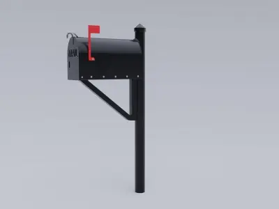 Metal Mailbox 3D model