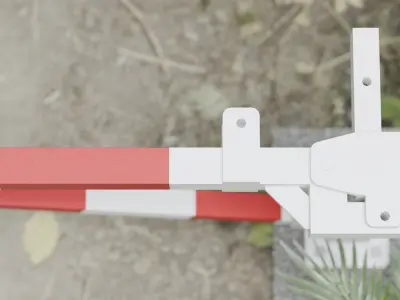 Traffic Barrier Low-poly 3D model