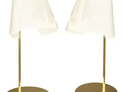 Sculptural Gold Table Lamp 3D Model Low-poly 3D model