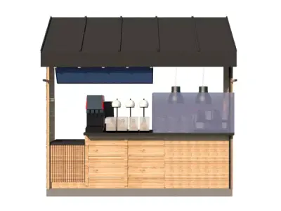 food street stand 3D model