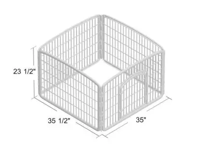 Humboldt Exercise Panel Door Play Pet Pen 3D model