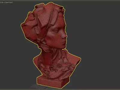 Geometric Bust Sculpture 3D model