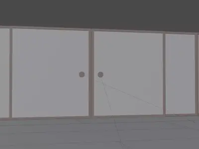 Realistic Murals And Fusuma With Motifs 3D model