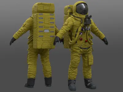 CS03 Space Suit FULL VERSION Low-poly 3D model