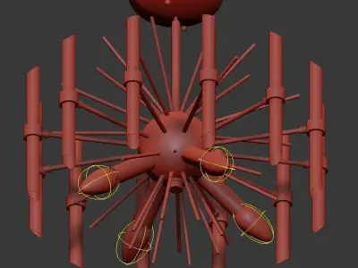 Eris 6 Light Chandelier PN  Kichler Lighting 3D model
