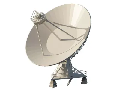 Big Satellite Antenna Low-poly 3D model