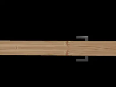 Stylized Hand painted wooden door Low-poly 3D model
