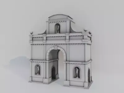 Roman Structure A02 Low-poly 3D model