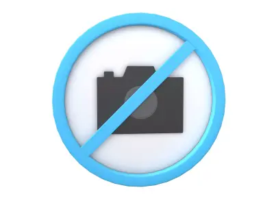 Prohibited Camera Symbol V1 003 Low-poly 3D model