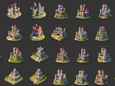 100 Fantasy Medieval Castle And Fort Game Asset Texture