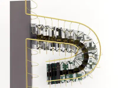 contemporary staircase 3D model