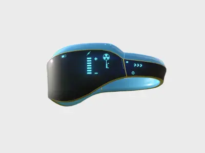 SciFi Glasses B08 Blue Black - Character Design Fashion Low-poly 3D model