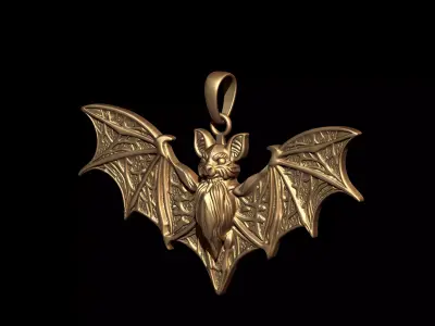 Vampire Bat Pendant 3D print model