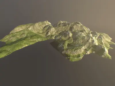 Background Landscapes Grass 4 Low-poly 3D model
