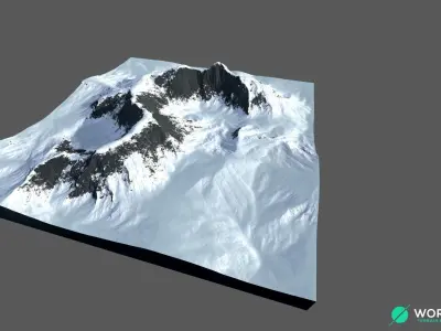 Snow Mountain 02 3D model