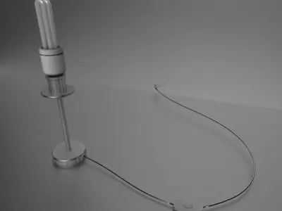 Tablelamp with rigged cable Low-poly 3D model